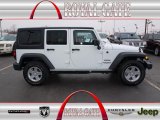 2012 Bright White Jeep Wrangler Unlimited Sport S 4x4 #76681803