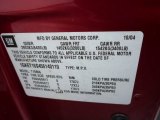 2005 GMC Envoy XL SLE 4x4 Info Tag