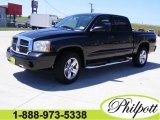 2007 Brilliant Black Crystal Pearl Dodge Dakota SLT Quad Cab #7662067