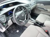 2013 Honda Civic LX Sedan Gray Interior