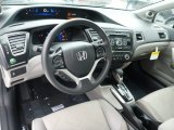 2013 Honda Civic LX Coupe Gray Interior