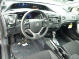 2013 Honda Civic LX Coupe Black Interior