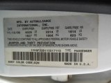 2001 626 Color Code for Glacier White - Color Code: A2N