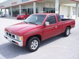 1997 Aztec Red Nissan Hardbody Truck XE Extended Cab #7661655