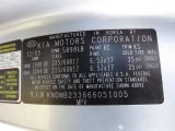 2006 Sedona Color Code for Silver - Color Code: 6C