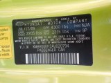 2010 Genesis Coupe Color Code for Lime Rock Green - Color Code: NJA