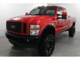2008 Bright Red Ford F350 Super Duty Lariat SuperCab 4x4 #76873396