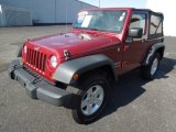 Deep Cherry Red Crystal Pearl Jeep Wrangler in 2011