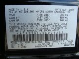 2009 Galant Color Code for Kalapana Black - Color Code: X13