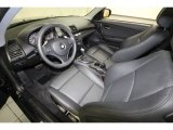 2010 BMW 1 Series 128i Coupe Black Interior