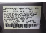 1999 Altima Color Code for Titanium Frost Metallic - Color Code: KV0