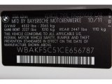 2012 BMW 3 Series 328i xDrive Coupe Info Tag