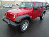 2013 Deep Cherry Red Crystal Pearl Jeep Wrangler Unlimited Sport S 4x4 #76987638