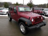 Deep Cherry Red Crystal Pearl Jeep Wrangler Unlimited in 2013