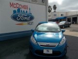 2013 Blue Candy Ford Fiesta SE Sedan #77042490