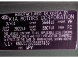 2005 Sorento Color Code for Ivy Green Metallic - Color Code: VH