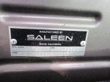 2005 Ford Mustang Saleen S281 Coupe Info Tag
