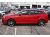 Brilliant Red Audi A3 in 2009