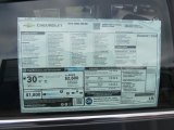 2013 Chevrolet Sonic RS Hatch Window Sticker