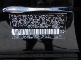 2007 IS Color Code for Obsidian Black - Color Code: 212