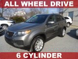 2011 Titanium Silver Kia Sorento LX V6 AWD #77106940