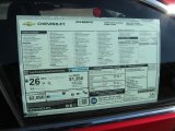 2013 Chevrolet Malibu LT Window Sticker