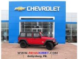 2007 Flame Red Jeep Wrangler Unlimited X 4x4 #77167283