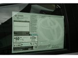 2013 Toyota Prius c Hybrid Two Window Sticker