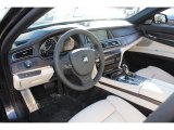 2013 BMW 7 Series 740i Sedan Ivory White/Black Interior