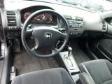 2004 Honda Civic LX Coupe Black Interior