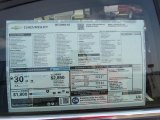 2013 Chevrolet Cruze LT/RS Window Sticker
