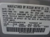 2010 EX Color Code for Liquid Platinum - Color Code: K23
