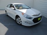 2012 Porcelain White Pearl Hyundai Sonata Hybrid #77270531