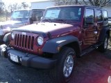 2013 Deep Cherry Red Crystal Pearl Jeep Wrangler Unlimited Sport S 4x4 #77332023