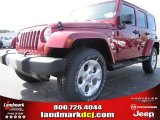 2013 Deep Cherry Red Crystal Pearl Jeep Wrangler Unlimited Sahara 4x4 #77361456