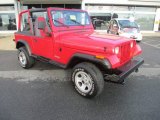 1995 Poppy Red Jeep Wrangler S 4x4 #77398968