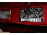 2010 Tucson Color Code for Garnet Red - Color Code: SAZ