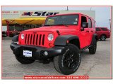 2013 Rock Lobster Red Jeep Wrangler Unlimited Moab Edition 4x4 #77454108