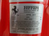 2011 Ferrari California  Info Tag