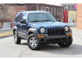 2004 Patriot Blue Pearl Jeep Liberty Sport 4x4 #77474716