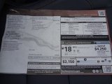 2013 Jaguar XK XK Convertible Window Sticker
