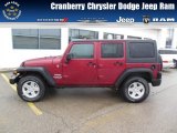 2013 Deep Cherry Red Crystal Pearl Jeep Wrangler Unlimited Sport S 4x4 #77555590