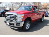 2012 Vermillion Red Ford F250 Super Duty XLT Regular Cab 4x4 #77635441