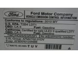 2010 Ford Transit Connect XL Cargo Van Info Tag
