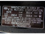 2010 Forte Color Code for Ebony Black - Color Code: EB
