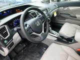2013 Honda Civic EX-L Sedan Gray Interior
