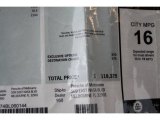 2011 Porsche Panamera S Window Sticker