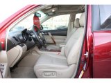 2009 Toyota Highlander Limited Sand Beige Interior