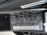 2008 Tucson Color Code for Obsidian Black - Color Code: EB