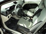 2012 Ford Fiesta S Sedan Light Stone/Charcoal Black Interior